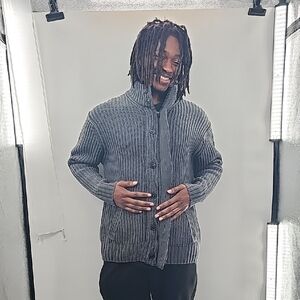 True Rock Zip and Button up Cardigan Size XXL